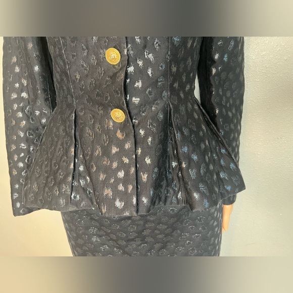 Gianni Versace Vintage couture black blazer & long skirt IT40 US size 4. 2 items - Picture 8 of 13